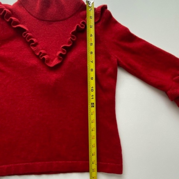 Rebecca Minkoff Red Shelley Yak Wool Mock Neck Sweater Size Medium - Picture 15 of 17